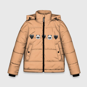 Зимняя куртка для мальчиков 3D с принтом смайлы пандочки и сердечки в Новосибирске, ткань верха — 100% полиэстер; подклад — 100% полиэстер, утеплитель — 100% полиэстер | длина ниже бедра, удлиненная спинка, воротник стойка и отстегивающийся капюшон. Есть боковые карманы с листочкой на кнопках, утяжки по низу изделия и внутренний карман на молнии. 

Предусмотрены светоотражающий принт на спинке, радужный светоотражающий элемент на пуллере молнии и на резинке для утяжки | панда | пандочка | пандочки | панды | панды и черные сердечки | сердечки | сердца | смайлики | смайлы | черное сердце