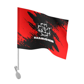 Флаг для автомобиля с принтом Rammstein. в Новосибирске, 100% полиэстер | Размер: 30*21 см | music | rammstein | rock | индастриал метал | метал группа | музыка | музыкальная группа | немецкая метал группа | рамштайн | рок | хард рок
