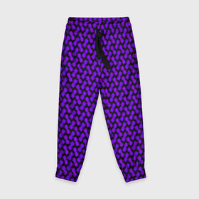 Детские брюки 3D с принтом Dorri в Новосибирске, 100% полиэстер | манжеты по низу, эластичный пояс регулируется шнурком, по бокам два кармана без застежек, внутренняя часть кармана из мелкой сетки | abstraction | pattern | purple | shapes | абстракция | паттерн | фиолетовый | формы