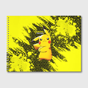 Альбом для рисования с принтом Pikachu Pika Pika в Новосибирске, 100% бумага
 | матовая бумага, плотность 200 мг. | pika | pikachu | аниме | детская | детям | игры | молния | мышка | мышь | пика | пикачу | покемон | покемоны