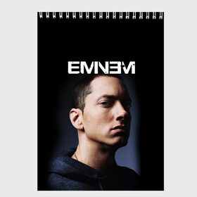 Скетчбук с принтом EMINEM в Новосибирске, 100% бумага
 | 48 листов, плотность листов — 100 г/м2, плотность картонной обложки — 250 г/м2. Листы скреплены сверху удобной пружинной спиралью | eminem | rap | актёр | американский рэпер | композитор | маршалл | продюсер | рэп | рэпер | эминем