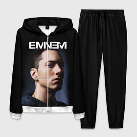 Мужской костюм 3D с принтом EMINEM в Новосибирске, 100% полиэстер | Манжеты и пояс оформлены тканевой резинкой, двухслойный капюшон со шнурком для регулировки, карманы спереди | eminem | rap | актёр | американский рэпер | композитор | маршалл | продюсер | рэп | рэпер | эминем