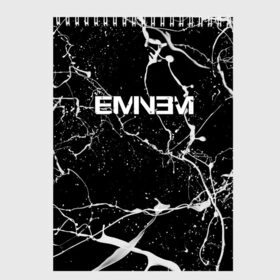 Скетчбук с принтом EMINEM в Новосибирске, 100% бумага
 | 48 листов, плотность листов — 100 г/м2, плотность картонной обложки — 250 г/м2. Листы скреплены сверху удобной пружинной спиралью | eminem | rap | актёр | американский рэпер | композитор | маршалл | продюсер | рэп | рэпер | эминем