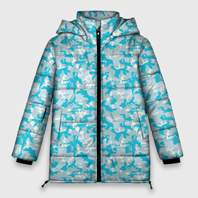 Женская зимняя куртка 3D с принтом Пастельный камуфляж голубой в Новосибирске, верх — 100% полиэстер; подкладка — 100% полиэстер; утеплитель — 100% полиэстер | длина ниже бедра, силуэт Оверсайз. Есть воротник-стойка, отстегивающийся капюшон и ветрозащитная планка. 

Боковые карманы с листочкой на кнопках и внутренний карман на молнии | military | pattern | абстракция | армия | брызги | военный | войска | волны | зимний | краски | маскировка | милитари | море | небеса | небесный | нежные | облака | океан | орнамент | паттерн | пятна | пятнистый