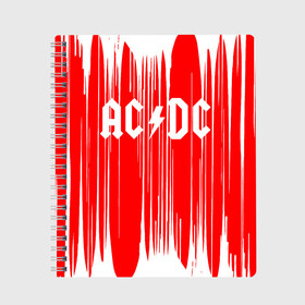 Тетрадь с принтом AC DC в Новосибирске, 100% бумага | 48 листов, плотность листов — 60 г/м2, плотность картонной обложки — 250 г/м2. Листы скреплены сбоку удобной пружинной спиралью. Уголки страниц и обложки скругленные. Цвет линий — светло-серый
 | ac dc | music | rock | австралийская рок группа | ас дс | асдс | блюз рок | музыка | переменный ток постоянный ток | рок | рок н ролл | хард рок | эй си ди си