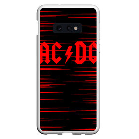 Чехол для Samsung S10E с принтом AC DC в Новосибирске, Силикон | Область печати: задняя сторона чехла, без боковых панелей | ac dc | music | rock | австралийская рок группа | ас дс | асдс | блюз рок | музыка | переменный ток постоянный ток | рок | рок н ролл | хард рок | эй си ди си