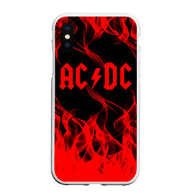 Чехол для iPhone XS Max матовый с принтом AC DC в Новосибирске, Силикон | Область печати: задняя сторона чехла, без боковых панелей | ac dc | music | rock | австралийская рок группа | ас дс | асдс | блюз рок | музыка | переменный ток постоянный ток | рок | рок н ролл | хард рок | эй си ди си