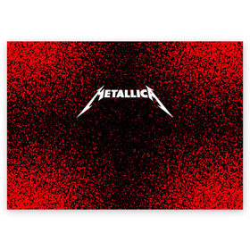 Поздравительная открытка с принтом Metallica. в Новосибирске, 100% бумага | плотность бумаги 280 г/м2, матовая, на обратной стороне линовка и место для марки
 | metallica | music | rock | американская рок группа | метал группа | металлика | музыка | рок | рок группа | трэш метал | хеви метал