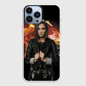 Чехол для iPhone 13 Pro Max с принтом Olga Buzova в Новосибирске,  |  | celebrity | eyes | face | fire | flame | guitar | hands | lips | rock | skeleton | skull | star | view | взгляд | гитара | глаза | губы | звезда | знаменитость | лицо | огонь | пламя | рок | руки | скелет | череп