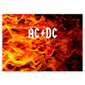 Поздравительная открытка с принтом AC/DC. в Новосибирске, 100% бумага | плотность бумаги 280 г/м2, матовая, на обратной стороне линовка и место для марки
 | Тематика изображения на принте: ac dc | music | rock | австралийская рок группа | ас дс | асдс | блюз рок | музыка | переменный ток постоянный ток | рок | рок н ролл | хард рок | эй си ди си