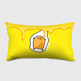 Подушка 3D антистресс с принтом Gudetama в Новосибирске, наволочка — 100% полиэстер, наполнитель — вспененный полистирол | состоит из подушки и наволочки на молнии | Тематика изображения на принте: gudetama | анимешное яйцо | гудетама | желток | стекающее яйцо | яичница