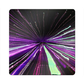 Магнит виниловый Квадрат с принтом Rollo в Новосибирске, полимерный материал с магнитным слоем | размер 9*9 см, закругленные углы | abstraction | blur | immersion | light | lines | long exposure | purple | абстракция | длинная выдержка | линии | погружение | размытость | свет | фиолетовый
