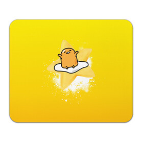 Коврик для мышки прямоугольный с принтом Gudetama в Новосибирске, натуральный каучук | размер 230 х 185 мм; запечатка лицевой стороны | Тематика изображения на принте: gudetama | анимешное яйцо | гудетама | желток | стекающее яйцо | яичница