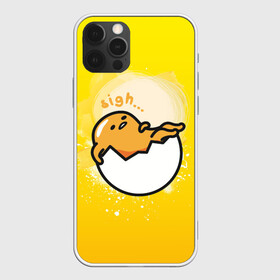 Чехол для iPhone 12 Pro с принтом Gudetama в Новосибирске, силикон | область печати: задняя сторона чехла, без боковых панелей | gudetama | анимешное яйцо | гудетама | желток | стекающее яйцо | яичница