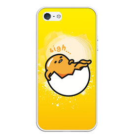 Чехол для iPhone 5/5S матовый с принтом Gudetama в Новосибирске, Силикон | Область печати: задняя сторона чехла, без боковых панелей | gudetama | анимешное яйцо | гудетама | желток | стекающее яйцо | яичница