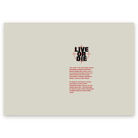 Поздравительная открытка с принтом Live or die. в Новосибирске, 100% бумага | плотность бумаги 280 г/м2, матовая, на обратной стороне линовка и место для марки
 | live or die | живи или умри | жить или умереть | минимализм | мотивирующие надписи | популярные иллюстрации