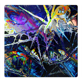Магнитный плакат 3Х3 с принтом Gasoline stains abstraction в Новосибирске, Полимерный материал с магнитным слоем | 9 деталей размером 9*9 см | abstract | art | color | digital | gasoline | gradient | stains | texture | абстракция | арт | бензин | градиент | разводы | текстуры | цветной | цифровой
