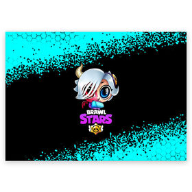 Поздравительная открытка с принтом BRAWL STARS COLETTE / КОЛЕТТ в Новосибирске, 100% бумага | плотность бумаги 280 г/м2, матовая, на обратной стороне линовка и место для марки
 | brawl | colete | colette | collete | logo | stars | бравл | бравла | браво | игра | игры | колетт | колетта | коллет | коллета | лого | логотип | символ | старс | старса