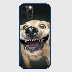 Чехол для iPhone 12 Pro с принтом Улыбающаяся Собака в Новосибирске, силикон | область печати: задняя сторона чехла, без боковых панелей | dog | зубы | лапы | мем | пес | прикол | слюни | смешные животные | собака | собачка | улыбающаяся собака | улыбка | щенок | юмор | язык