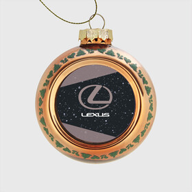 Стеклянный ёлочный шар с принтом LEXUS / ЛЕКСУС в Новосибирске, Стекло | Диаметр: 80 мм | auto | lexus | logo | moto | symbol | авто | автомобиль | гонки | лексус | лого | логотип | логотипы | марка | машина | мото | символ | символы