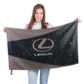 Флаг 3D с принтом LEXUS / ЛЕКСУС в Новосибирске, 100% полиэстер | плотность ткани — 95 г/м2, размер — 67 х 109 см. Принт наносится с одной стороны | auto | lexus | logo | moto | symbol | авто | автомобиль | гонки | лексус | лого | логотип | логотипы | марка | машина | мото | символ | символы