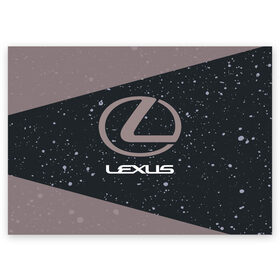Поздравительная открытка с принтом LEXUS / ЛЕКСУС в Новосибирске, 100% бумага | плотность бумаги 280 г/м2, матовая, на обратной стороне линовка и место для марки
 | auto | lexus | logo | moto | symbol | авто | автомобиль | гонки | лексус | лого | логотип | логотипы | марка | машина | мото | символ | символы