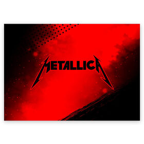 Поздравительная открытка с принтом METALLICA / МЕТАЛЛИКА в Новосибирске, 100% бумага | плотность бумаги 280 г/м2, матовая, на обратной стороне линовка и место для марки
 | hetfield | james | logo | metal | metalica | metallica | music | rock | star | джеймс | звезда | знак | ларс | лого | логотип | логотипы | метал | металика | металлика | музыка | рок | символ | символы | ульрих | хэтфилд