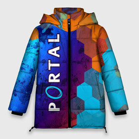 Женская зимняя куртка 3D с принтом PORTAL ПОРТАЛ в Новосибирске, верх — 100% полиэстер; подкладка — 100% полиэстер; утеплитель — 100% полиэстер | длина ниже бедра, силуэт Оверсайз. Есть воротник-стойка, отстегивающийся капюшон и ветрозащитная планка. 

Боковые карманы с листочкой на кнопках и внутренний карман на молнии | game | games | half | half life | halflife | life | logo | portal | portal 2 | portal2 | valve | игра | игры | лайф | лого | логотип | логотипы | портал | портал 2 | портал2 | символ | символы | халф | халф лайф | халфлайф