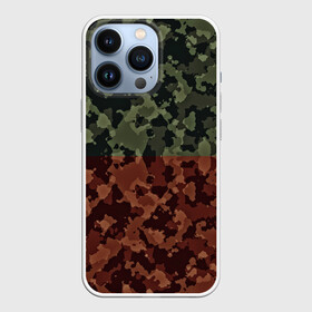 Чехол для iPhone 13 Pro с принтом Двойной камуфляж в Новосибирске,  |  | военное | двойной камуфляж | камуфляж | милитари | текстура