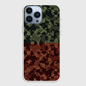 Чехол для iPhone 13 Pro Max с принтом Двойной камуфляж в Новосибирске,  |  | Тематика изображения на принте: военное | двойной камуфляж | камуфляж | милитари | текстура
