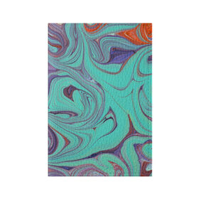 Обложка для паспорта матовая кожа с принтом Olimpius в Новосибирске, натуральная матовая кожа | размер 19,3 х 13,7 см; прозрачные пластиковые крепления | Тематика изображения на принте: abstraction | colorful | mixing | paint | stains | абстракция | краска | разводы | разноцветный | смешивание