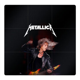 Магнитный плакат 3Х3 с принтом Metallica Kirk Hammett в Новосибирске, Полимерный материал с магнитным слоем | 9 деталей размером 9*9 см | guitar | guitarist | heavy | kirk hammett | metall | metallica | rock | trash | кирк хэммит | металл | металлика | рок | хэви