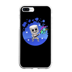 Чехол для iPhone 7Plus/8 Plus матовый с принтом MARSHMELLO в Новосибирске, Силикон | Область печати: задняя сторона чехла, без боковых панелей | fortnite | marshmallo | marshmallow | marshmello | marshmellow | маршмелло | маршмеллоу | розы | фортнайт