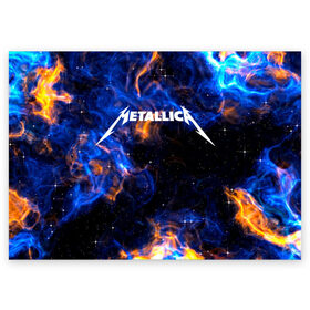 Поздравительная открытка с принтом Metallica. в Новосибирске, 100% бумага | плотность бумаги 280 г/м2, матовая, на обратной стороне линовка и место для марки
 | metallica | music | rock | американская рок группа | метал группа | металлика | музыка | рок | рок группа | трэш метал | хеви метал