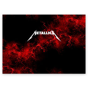 Поздравительная открытка с принтом Metallica. в Новосибирске, 100% бумага | плотность бумаги 280 г/м2, матовая, на обратной стороне линовка и место для марки
 | metallica | music | rock | американская рок группа | метал группа | металлика | музыка | рок | рок группа | трэш метал | хеви метал