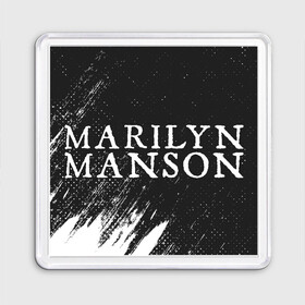 Магнит 55*55 с принтом MARILYN MANSON / М. МЭНСОН в Новосибирске, Пластик | Размер: 65*65 мм; Размер печати: 55*55 мм | logo | manson | marilyn | music | rock | группа | лого | логотип | логотипы | менсон | мерилин | мерлин | музыка | мэнсон | мэрилин | рок | символ