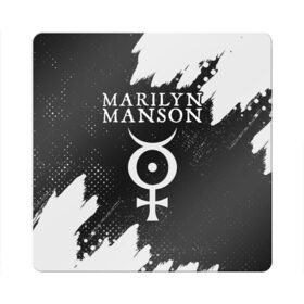 Магнит виниловый Квадрат с принтом MARILYN MANSON / М. МЭНСОН в Новосибирске, полимерный материал с магнитным слоем | размер 9*9 см, закругленные углы | logo | manson | marilyn | music | rock | группа | лого | логотип | логотипы | менсон | мерилин | мерлин | музыка | мэнсон | мэрилин | рок | символ