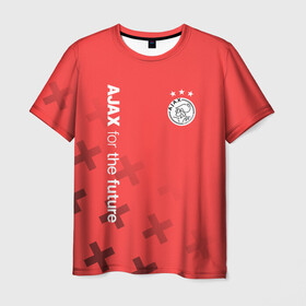 Мужская футболка 3D с принтом Ajax Amsterdam в Новосибирске, 100% полиэфир | прямой крой, круглый вырез горловины, длина до линии бедер | Тематика изображения на принте: ajax | fc ajax | аякс | фк аякс | футбол