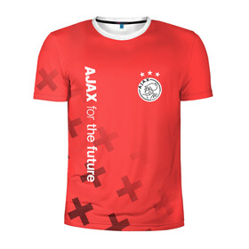Мужская футболка 3D спортивная с принтом Ajax Amsterdam в Новосибирске, 100% полиэстер с улучшенными характеристиками | приталенный силуэт, круглая горловина, широкие плечи, сужается к линии бедра | ajax | fc ajax | аякс | фк аякс | футбол