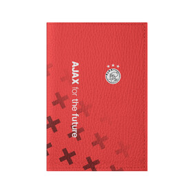 Обложка для паспорта матовая кожа с принтом Ajax Amsterdam в Новосибирске, натуральная матовая кожа | размер 19,3 х 13,7 см; прозрачные пластиковые крепления | ajax | fc ajax | аякс | фк аякс | футбол