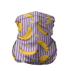 Бандана-труба 3D с принтом Бананчики в Новосибирске, 100% полиэстер, ткань с особыми свойствами — Activecool | плотность 150‒180 г/м2; хорошо тянется, но сохраняет форму | Тематика изображения на принте: banana | pattern | pattern banana | банан | банана | банановый паттерн | бананчик | бананчики | бананы | еда | паттерн | полоса | полосы | фрукт | фрукты