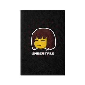 Обложка для паспорта матовая кожа с принтом UNDERTALE в Новосибирске, натуральная матовая кожа | размер 19,3 х 13,7 см; прозрачные пластиковые крепления | sans | undertale | андертале | андертейл | игра | подземная история | подземная сказка | санс | ундертале