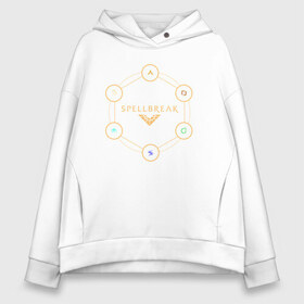 Женское худи Oversize хлопок с принтом SPELLBREAK в Новосибирске, френч-терри — 70% хлопок, 30% полиэстер. Мягкий теплый начес внутри —100% хлопок | боковые карманы, эластичные манжеты и нижняя кромка, капюшон на магнитной кнопке | Тематика изображения на принте: break | pyromancer | royal battle | spell | spell break | spellbreak | stoneshaper | tempest | toxicologist | toxicologist spellbreak | игра | королевская битва | магические перчатки | магия | фентези