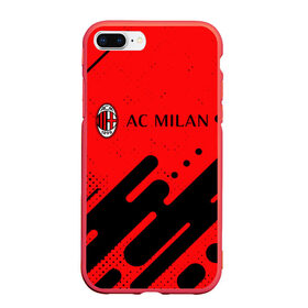 Чехол для iPhone 7Plus/8 Plus матовый с принтом AC MILAN / МИЛАН в Новосибирске, Силикон | Область печати: задняя сторона чехла, без боковых панелей | ac | ac milan | acm | football | logo | milan | sport | клуб | лого | логотип | логотипы | милан | символ | символы | спорт | форма | футбол | футбольная | футбольный