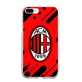 Чехол для iPhone 7Plus/8 Plus матовый с принтом AC MILAN / МИЛАН в Новосибирске, Силикон | Область печати: задняя сторона чехла, без боковых панелей | ac | ac milan | acm | football | logo | milan | sport | клуб | лого | логотип | логотипы | милан | символ | символы | спорт | форма | футбол | футбольная | футбольный