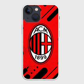 Чехол для iPhone 13 mini с принтом AC MILAN   МИЛАН в Новосибирске,  |  | ac | ac milan | acm | football | logo | milan | sport | клуб | лого | логотип | логотипы | милан | символ | символы | спорт | форма | футбол | футбольная | футбольный