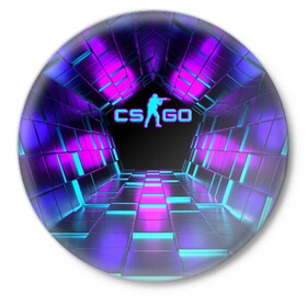Значок с принтом CS GO Neon Cubes в Новосибирске,  металл | круглая форма, металлическая застежка в виде булавки | beast | counter strike | cs | cs go | csgo | cubes | game | howl | hyper | hyperbeast | logo cs go | neon | аркада | вой | гипер бест | го | игра | компьютерная игра | контр страйк | контра | кс | кс гов | кубы | логотип кс го | неон | оружие 