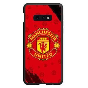 Чехол для Samsung S10E с принтом MANCHESTER UNITED в Новосибирске, Силикон | Область печати: задняя сторона чехла, без боковых панелей | club | footbal | logo | manchester | united | знак | клуб | лого | логотип | логотипы | манчестер | символ | символы | форма | футбол | футбольная | футбольный | юнайтед