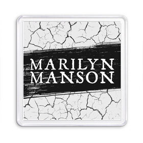 Магнит 55*55 с принтом MARILYN MANSON / М. МЭНСОН в Новосибирске, Пластик | Размер: 65*65 мм; Размер печати: 55*55 мм | 