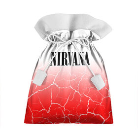 Подарочный 3D мешок с принтом NIRVANA / НИРВАНА в Новосибирске, 100% полиэстер | Размер: 29*39 см | band | cobain | face | kurt | logo | music | nirvana | rock | rocknroll | группа | кобейн | курт | лого | логотип | музыка | музыкальная | нирвана | рожица | рок | рокнролл | символ